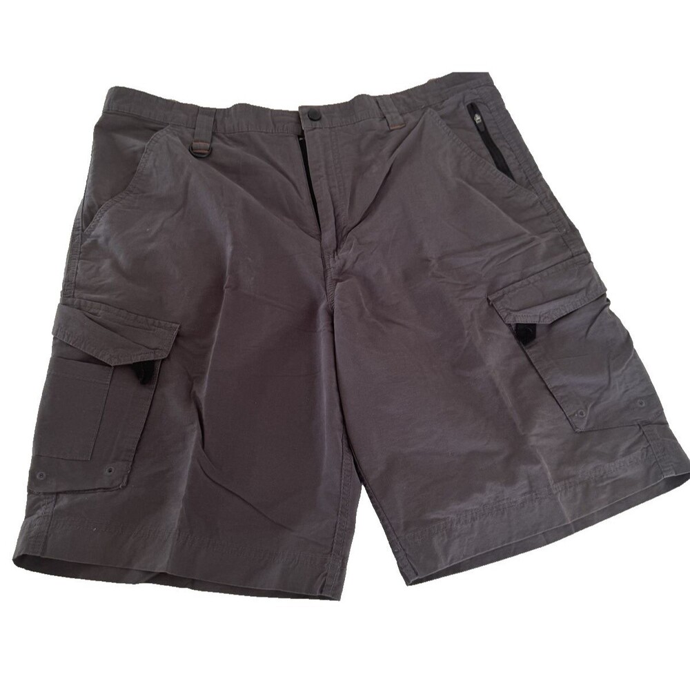 Nordic Track Mens 36 gray Cargo Shorts Outdoors Hiking Casual 10" Inseam